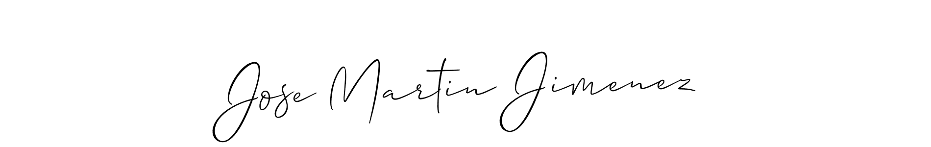 Make a beautiful signature design for name Jose Martin Jimenez. With this signature (Allison_Script) style, you can create a handwritten signature for free. Jose Martin Jimenez signature style 2 images and pictures png