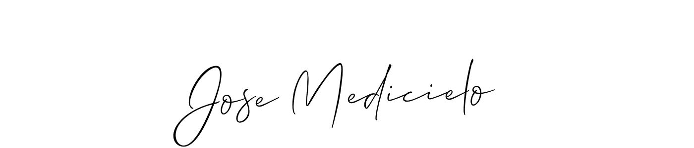 Use a signature maker to create a handwritten signature online. With this signature software, you can design (Allison_Script) your own signature for name Jose Medicielo. Jose Medicielo signature style 2 images and pictures png