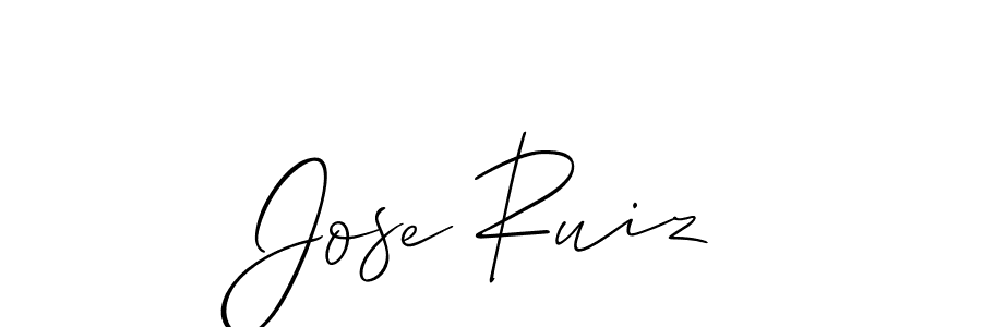 Use a signature maker to create a handwritten signature online. With this signature software, you can design (Allison_Script) your own signature for name Jose Ruiz. Jose Ruiz signature style 2 images and pictures png