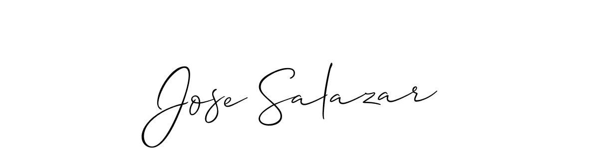 Make a beautiful signature design for name Jose Salazar. With this signature (Allison_Script) style, you can create a handwritten signature for free. Jose Salazar signature style 2 images and pictures png