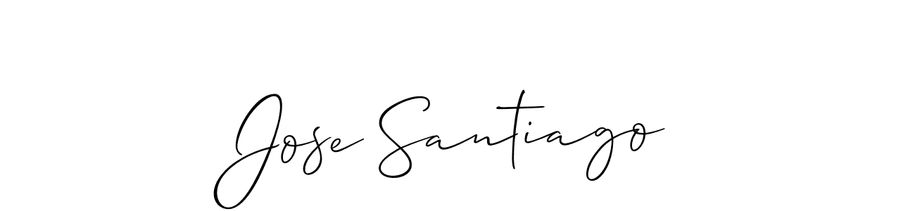 How to make Jose Santiago name signature. Use Allison_Script style for creating short signs online. This is the latest handwritten sign. Jose Santiago signature style 2 images and pictures png