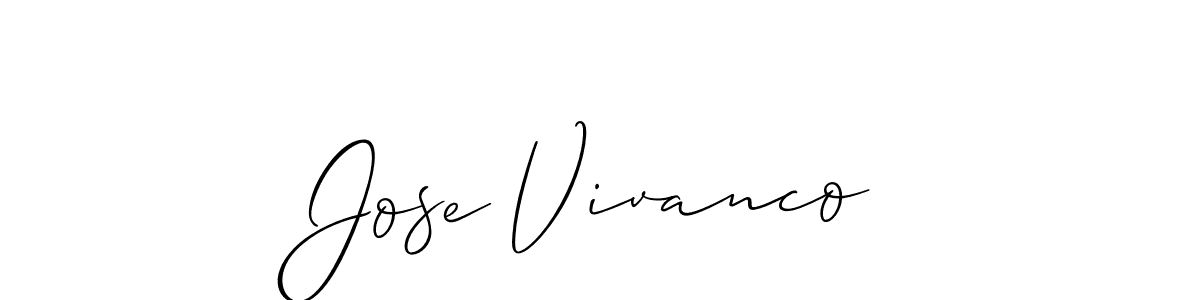 It looks lik you need a new signature style for name Jose Vivanco. Design unique handwritten (Allison_Script) signature with our free signature maker in just a few clicks. Jose Vivanco signature style 2 images and pictures png