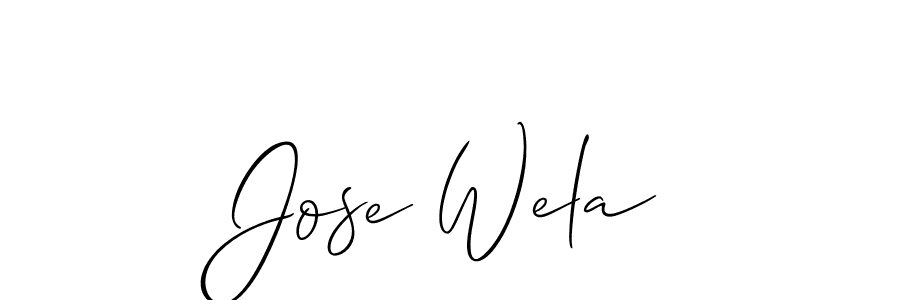 Also You can easily find your signature by using the search form. We will create Jose Wela name handwritten signature images for you free of cost using Allison_Script sign style. Jose Wela signature style 2 images and pictures png