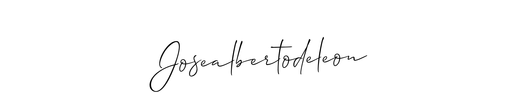 Use a signature maker to create a handwritten signature online. With this signature software, you can design (Allison_Script) your own signature for name Josealbertodeleon. Josealbertodeleon signature style 2 images and pictures png