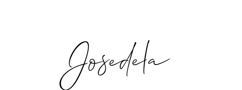 Make a short Josedela signature style. Manage your documents anywhere anytime using Allison_Script. Create and add eSignatures, submit forms, share and send files easily. Josedela signature style 2 images and pictures png