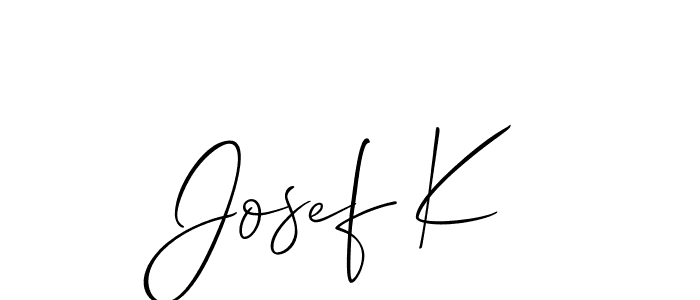 if you are searching for the best signature style for your name Josef K. so please give up your signature search. here we have designed multiple signature styles  using Allison_Script. Josef K signature style 2 images and pictures png