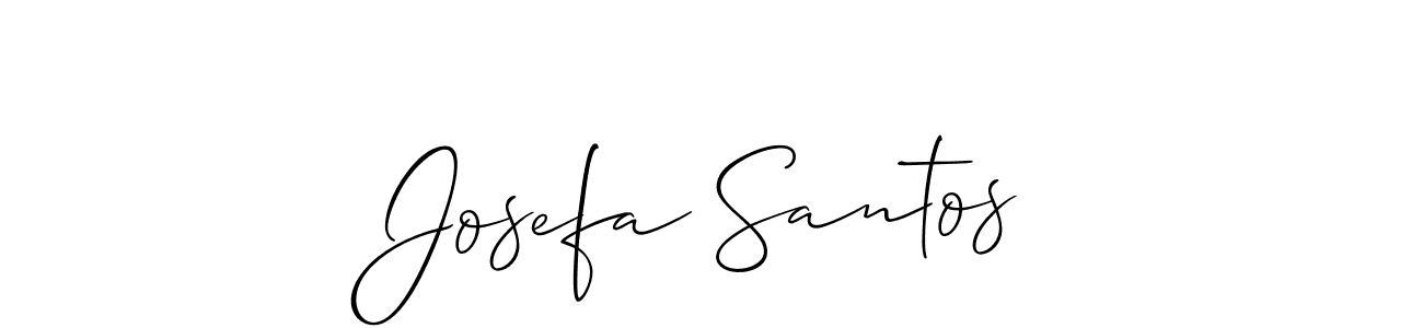 How to make Josefa Santos name signature. Use Allison_Script style for creating short signs online. This is the latest handwritten sign. Josefa Santos signature style 2 images and pictures png