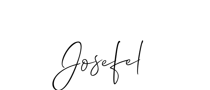 The best way (Allison_Script) to make a short signature is to pick only two or three words in your name. The name Josefel include a total of six letters. For converting this name. Josefel signature style 2 images and pictures png