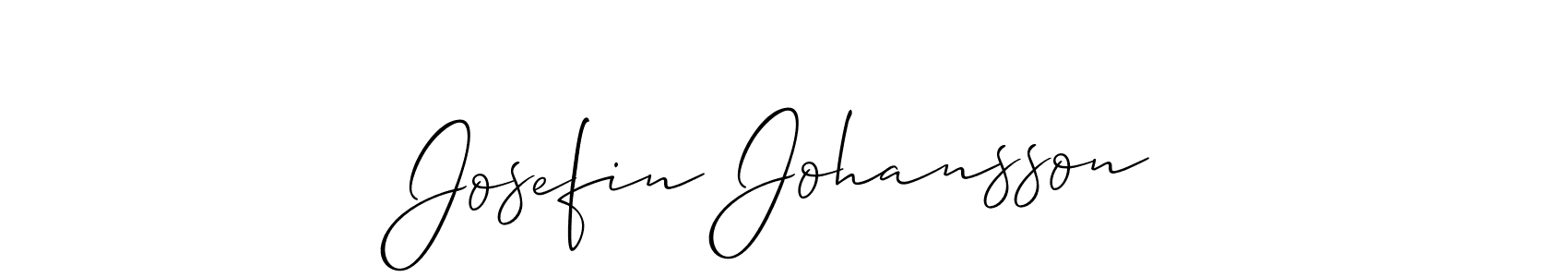 The best way (Allison_Script) to make a short signature is to pick only two or three words in your name. The name Josefin Johansson include a total of six letters. For converting this name. Josefin Johansson signature style 2 images and pictures png