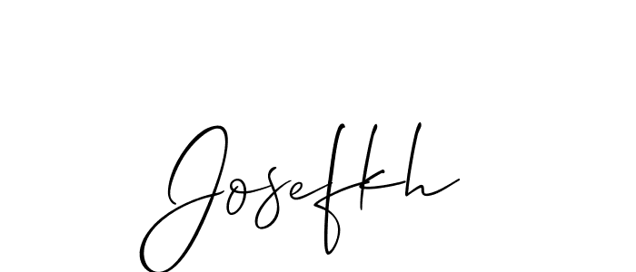 Josefkh stylish signature style. Best Handwritten Sign (Allison_Script) for my name. Handwritten Signature Collection Ideas for my name Josefkh. Josefkh signature style 2 images and pictures png