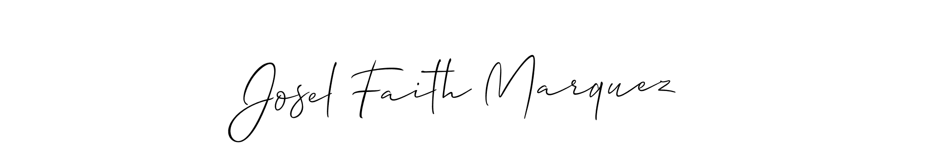 Also we have Josel Faith Marquez name is the best signature style. Create professional handwritten signature collection using Allison_Script autograph style. Josel Faith Marquez signature style 2 images and pictures png