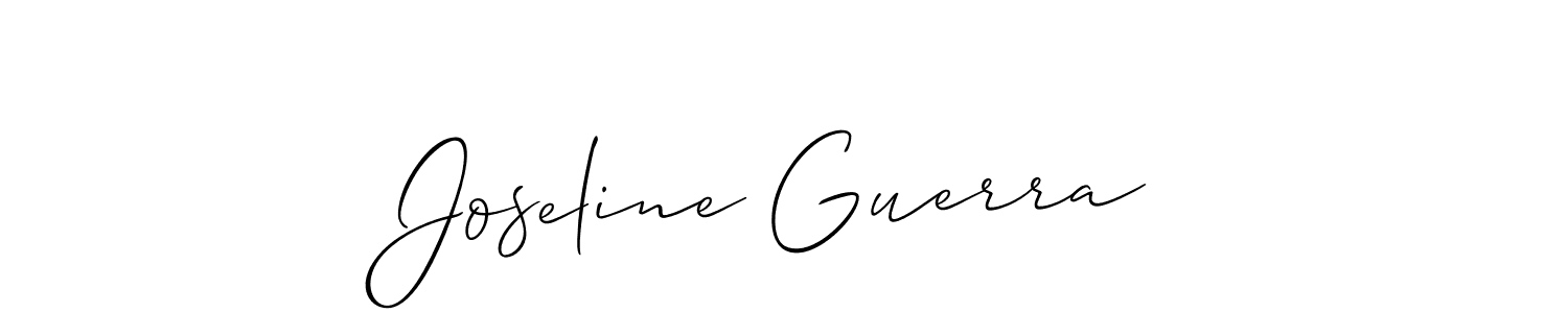 Allison_Script is a professional signature style that is perfect for those who want to add a touch of class to their signature. It is also a great choice for those who want to make their signature more unique. Get Joseline Guerra name to fancy signature for free. Joseline Guerra signature style 2 images and pictures png