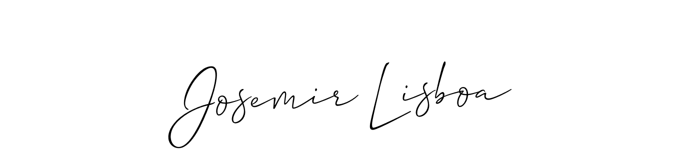 You should practise on your own different ways (Allison_Script) to write your name (Josemir Lisboa) in signature. don't let someone else do it for you. Josemir Lisboa signature style 2 images and pictures png