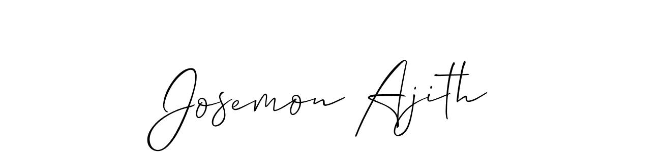 Also we have Josemon Ajith name is the best signature style. Create professional handwritten signature collection using Allison_Script autograph style. Josemon Ajith signature style 2 images and pictures png