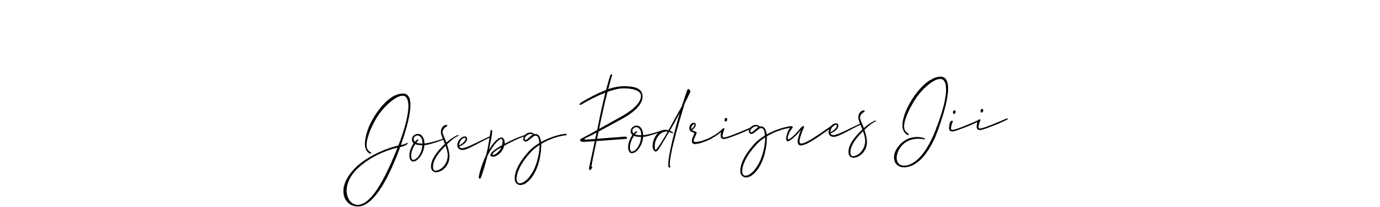 The best way (Allison_Script) to make a short signature is to pick only two or three words in your name. The name Josepg Rodrigues Iii include a total of six letters. For converting this name. Josepg Rodrigues Iii signature style 2 images and pictures png