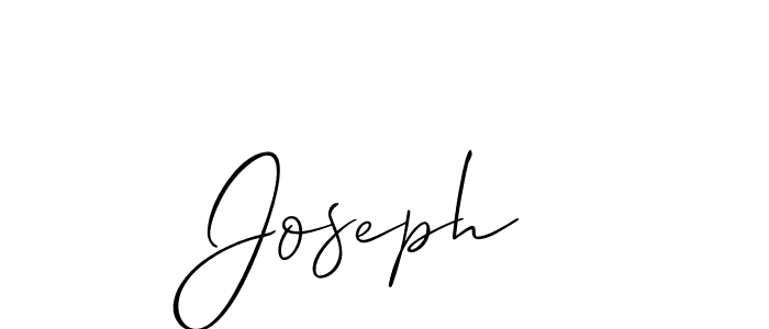 Use a signature maker to create a handwritten signature online. With this signature software, you can design (Allison_Script) your own signature for name Joseph . Joseph  signature style 2 images and pictures png