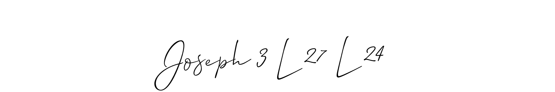 Similarly Allison_Script is the best handwritten signature design. Signature creator online .You can use it as an online autograph creator for name Joseph 3 L 27 L 24. Joseph 3 L 27 L 24 signature style 2 images and pictures png