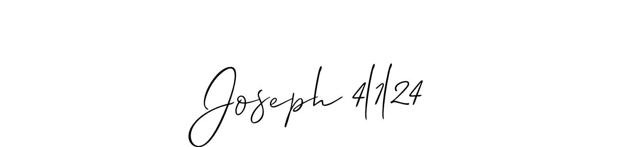 Design your own signature with our free online signature maker. With this signature software, you can create a handwritten (Allison_Script) signature for name Joseph 4l1l24. Joseph 4l1l24 signature style 2 images and pictures png