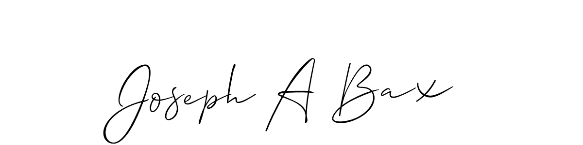 How to make Joseph A Bax signature? Allison_Script is a professional autograph style. Create handwritten signature for Joseph A Bax name. Joseph A Bax signature style 2 images and pictures png