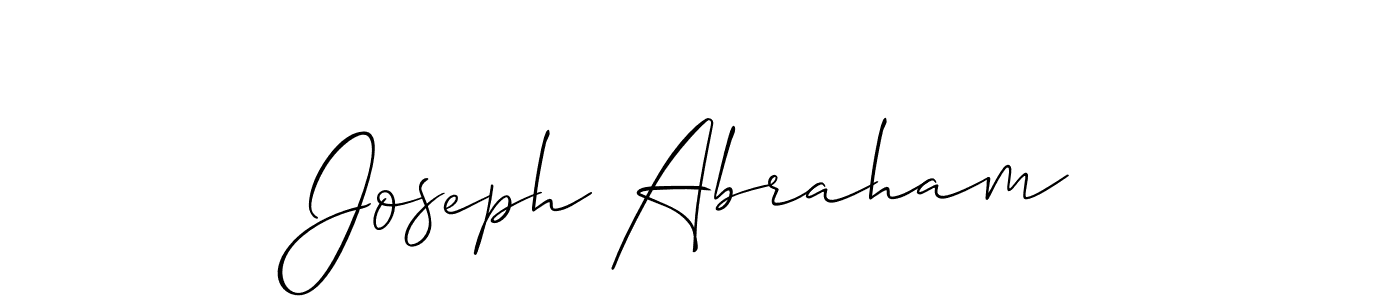 Make a beautiful signature design for name Joseph Abraham. With this signature (Allison_Script) style, you can create a handwritten signature for free. Joseph Abraham signature style 2 images and pictures png