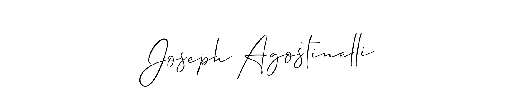 Joseph Agostinelli stylish signature style. Best Handwritten Sign (Allison_Script) for my name. Handwritten Signature Collection Ideas for my name Joseph Agostinelli. Joseph Agostinelli signature style 2 images and pictures png