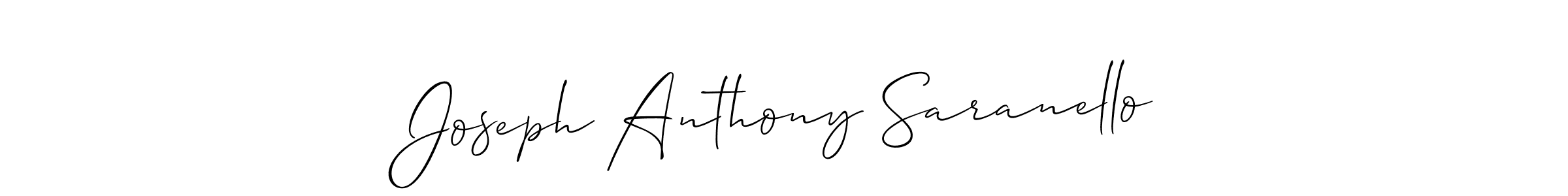 The best way (Allison_Script) to make a short signature is to pick only two or three words in your name. The name Joseph Anthony Saranello include a total of six letters. For converting this name. Joseph Anthony Saranello signature style 2 images and pictures png