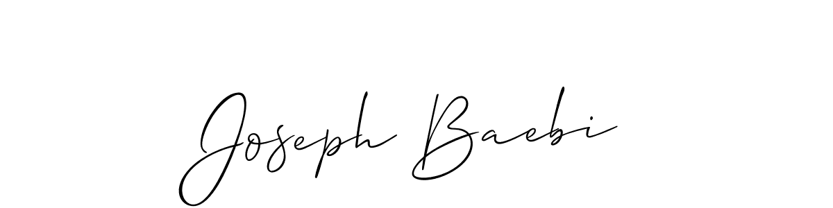 Allison_Script is a professional signature style that is perfect for those who want to add a touch of class to their signature. It is also a great choice for those who want to make their signature more unique. Get Joseph Baebi name to fancy signature for free. Joseph Baebi signature style 2 images and pictures png