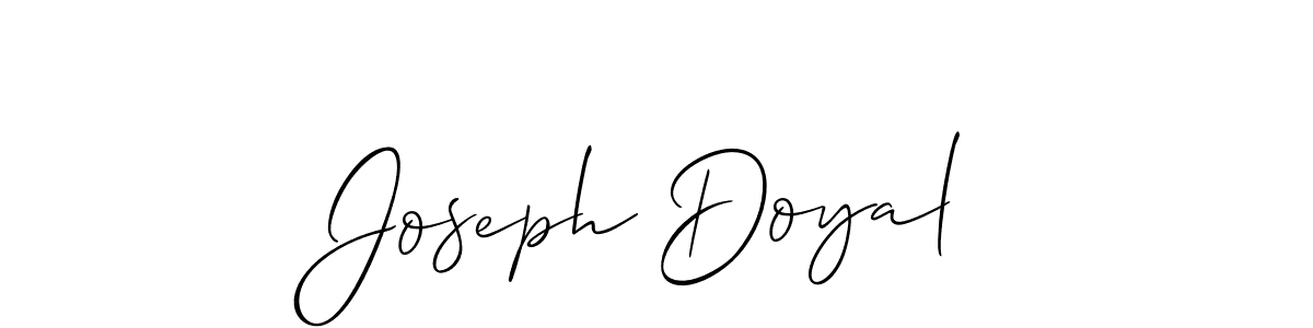 Use a signature maker to create a handwritten signature online. With this signature software, you can design (Allison_Script) your own signature for name Joseph Doyal. Joseph Doyal signature style 2 images and pictures png