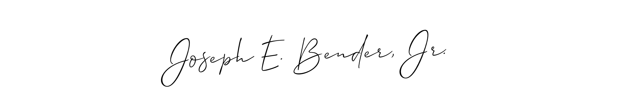 How to Draw Joseph E. Bender, Jr. signature style? Allison_Script is a latest design signature styles for name Joseph E. Bender, Jr.. Joseph E. Bender, Jr. signature style 2 images and pictures png