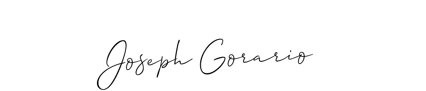 Design your own signature with our free online signature maker. With this signature software, you can create a handwritten (Allison_Script) signature for name Joseph Gorario. Joseph Gorario signature style 2 images and pictures png