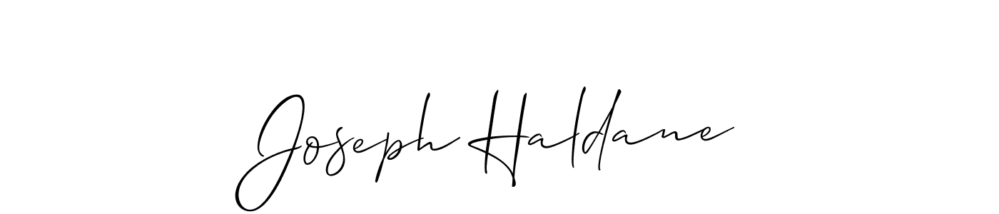 Use a signature maker to create a handwritten signature online. With this signature software, you can design (Allison_Script) your own signature for name Joseph Haldane. Joseph Haldane signature style 2 images and pictures png