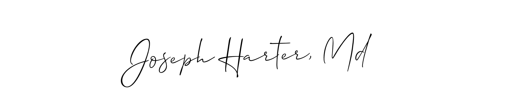 You should practise on your own different ways (Allison_Script) to write your name (Joseph Harter, Md) in signature. don't let someone else do it for you. Joseph Harter, Md signature style 2 images and pictures png