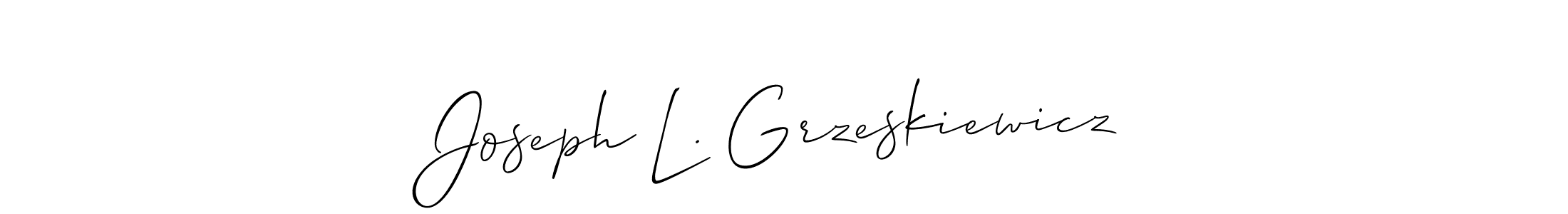 This is the best signature style for the Joseph L. Grzeskiewicz name. Also you like these signature font (Allison_Script). Mix name signature. Joseph L. Grzeskiewicz signature style 2 images and pictures png