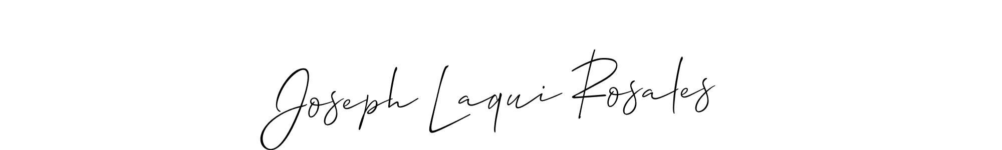 Make a beautiful signature design for name Joseph Laqui Rosales. With this signature (Allison_Script) style, you can create a handwritten signature for free. Joseph Laqui Rosales signature style 2 images and pictures png