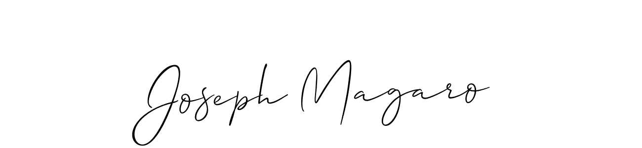 It looks lik you need a new signature style for name Joseph Magaro. Design unique handwritten (Allison_Script) signature with our free signature maker in just a few clicks. Joseph Magaro signature style 2 images and pictures png