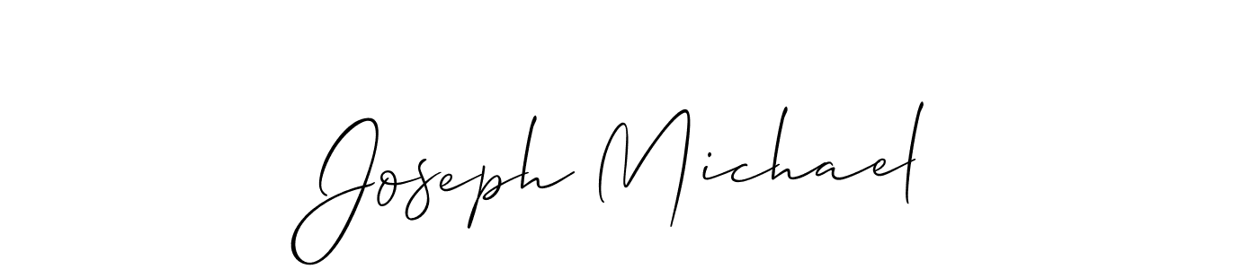 Use a signature maker to create a handwritten signature online. With this signature software, you can design (Allison_Script) your own signature for name Joseph Michael. Joseph Michael signature style 2 images and pictures png