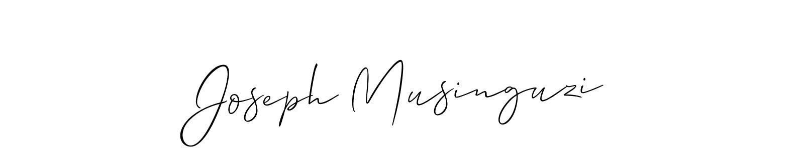 Joseph Musinguzi stylish signature style. Best Handwritten Sign (Allison_Script) for my name. Handwritten Signature Collection Ideas for my name Joseph Musinguzi. Joseph Musinguzi signature style 2 images and pictures png