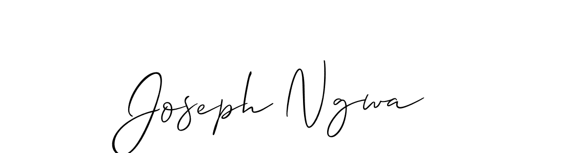 Design your own signature with our free online signature maker. With this signature software, you can create a handwritten (Allison_Script) signature for name Joseph Ngwa. Joseph Ngwa signature style 2 images and pictures png