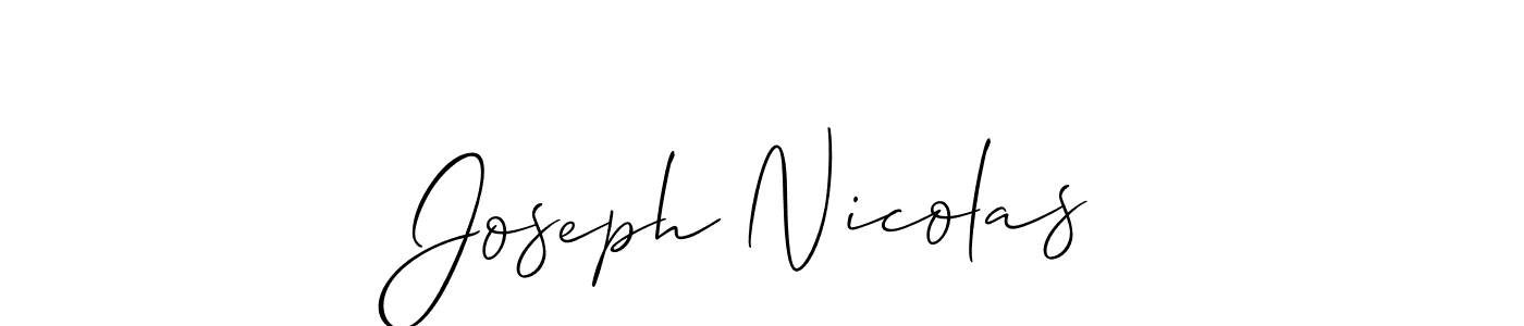 Create a beautiful signature design for name Joseph Nicolas. With this signature (Allison_Script) fonts, you can make a handwritten signature for free. Joseph Nicolas signature style 2 images and pictures png