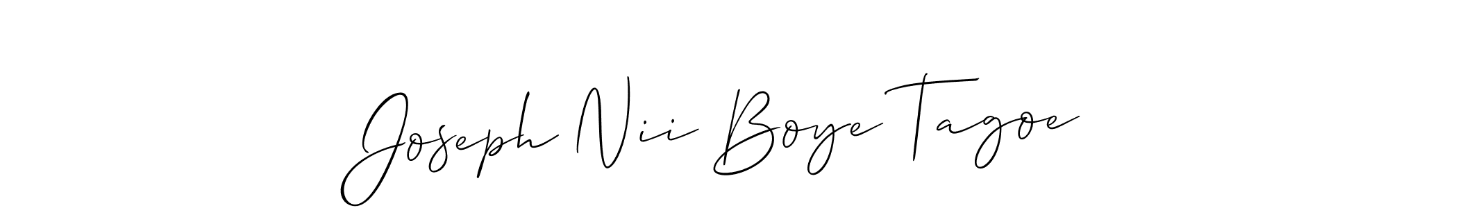 Design your own signature with our free online signature maker. With this signature software, you can create a handwritten (Allison_Script) signature for name Joseph Nii Boye Tagoe. Joseph Nii Boye Tagoe signature style 2 images and pictures png