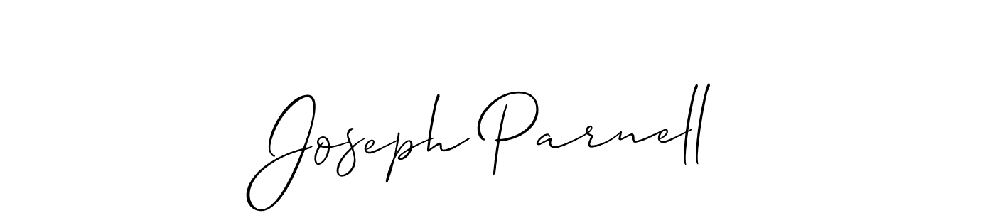 Allison_Script is a professional signature style that is perfect for those who want to add a touch of class to their signature. It is also a great choice for those who want to make their signature more unique. Get Joseph Parnell name to fancy signature for free. Joseph Parnell signature style 2 images and pictures png