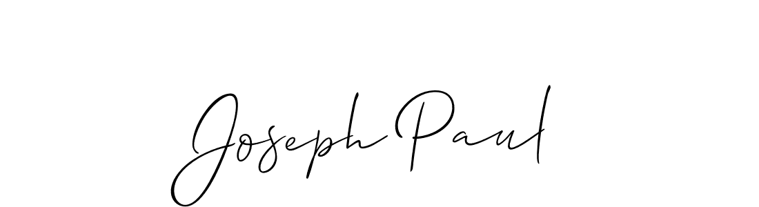 Use a signature maker to create a handwritten signature online. With this signature software, you can design (Allison_Script) your own signature for name Joseph Paul. Joseph Paul signature style 2 images and pictures png