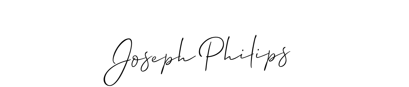 Design your own signature with our free online signature maker. With this signature software, you can create a handwritten (Allison_Script) signature for name Joseph Philips. Joseph Philips signature style 2 images and pictures png