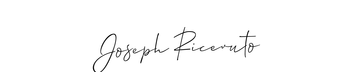 Create a beautiful signature design for name Joseph Ricevuto. With this signature (Allison_Script) fonts, you can make a handwritten signature for free. Joseph Ricevuto signature style 2 images and pictures png