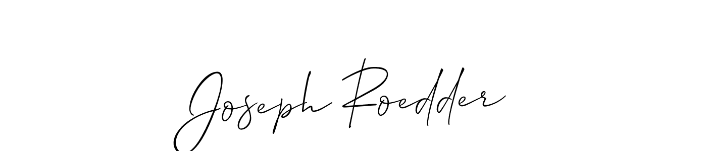 How to make Joseph Roedder name signature. Use Allison_Script style for creating short signs online. This is the latest handwritten sign. Joseph Roedder signature style 2 images and pictures png