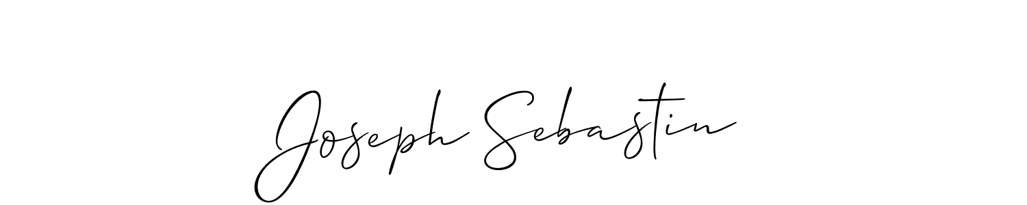 How to make Joseph Sebastin name signature. Use Allison_Script style for creating short signs online. This is the latest handwritten sign. Joseph Sebastin signature style 2 images and pictures png