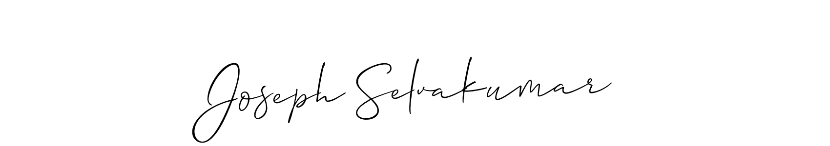 Use a signature maker to create a handwritten signature online. With this signature software, you can design (Allison_Script) your own signature for name Joseph Selvakumar. Joseph Selvakumar signature style 2 images and pictures png