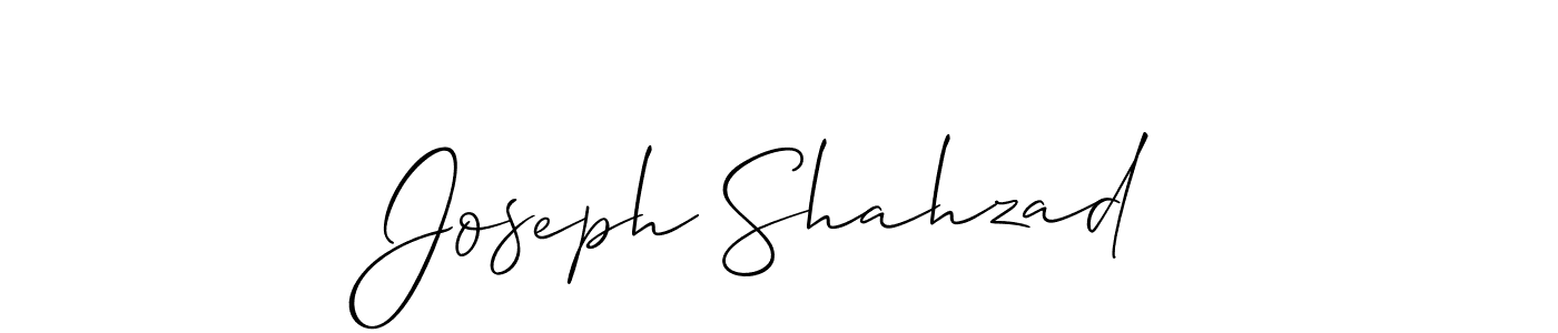 Joseph Shahzad stylish signature style. Best Handwritten Sign (Allison_Script) for my name. Handwritten Signature Collection Ideas for my name Joseph Shahzad. Joseph Shahzad signature style 2 images and pictures png