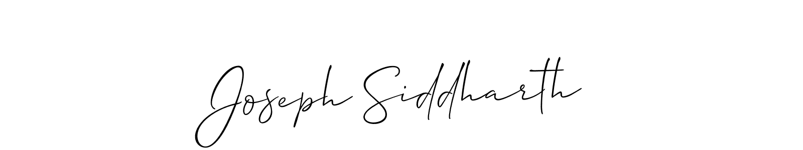 How to make Joseph Siddharth name signature. Use Allison_Script style for creating short signs online. This is the latest handwritten sign. Joseph Siddharth signature style 2 images and pictures png