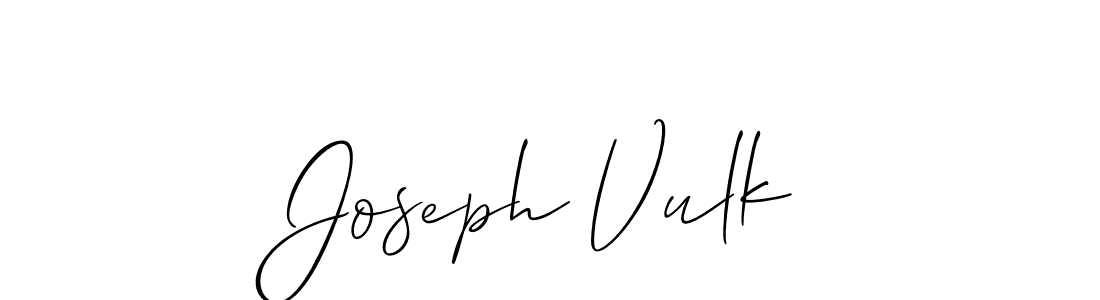 Create a beautiful signature design for name Joseph Vulk. With this signature (Allison_Script) fonts, you can make a handwritten signature for free. Joseph Vulk signature style 2 images and pictures png